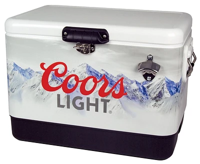 Coors Light 54-Quart Ice Chest Cooler with Bottle Opener, 51L