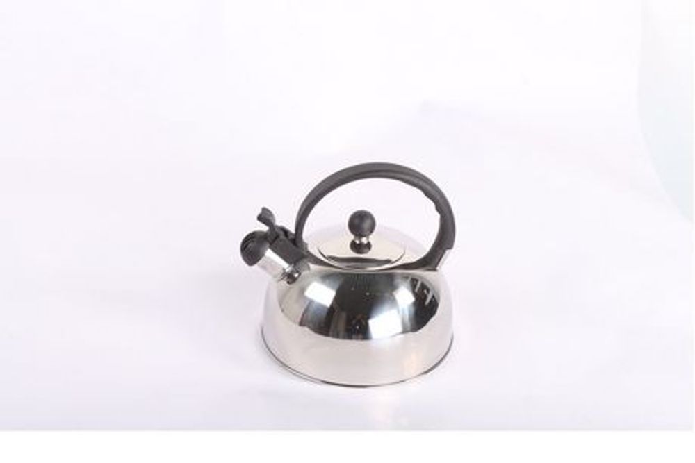 Mainstays Stainless Steel Whistling Tea Kettle - Black - 2.5 L