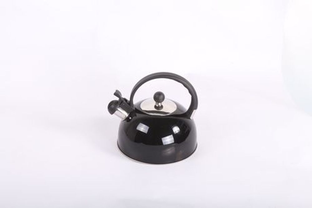 Mainstays Stainless Steel Whistling Tea Kettle - Black - 2.5 L