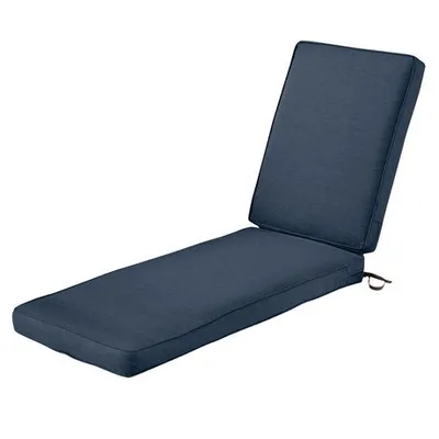 Classic Accessories Montlake Fadesafe Patio Chaise Lounge Cushion Heather Indigo Blue None