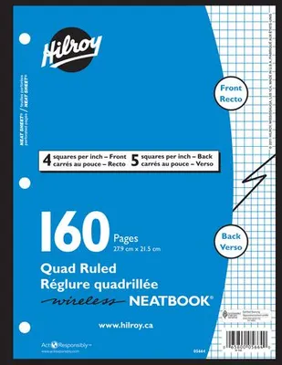 Hilroy Neatbook Graph Ruling Assorted