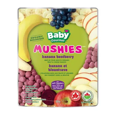 Baby Gourmet Foods Inc Baby Gourmet Banana Beetberry Mushies Melt In Your Mouth Organic Fruit & Veggie Snacks