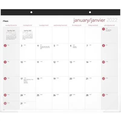 At-A-Glance At A Glance Monthly Desk/Wall Pad 2022 White