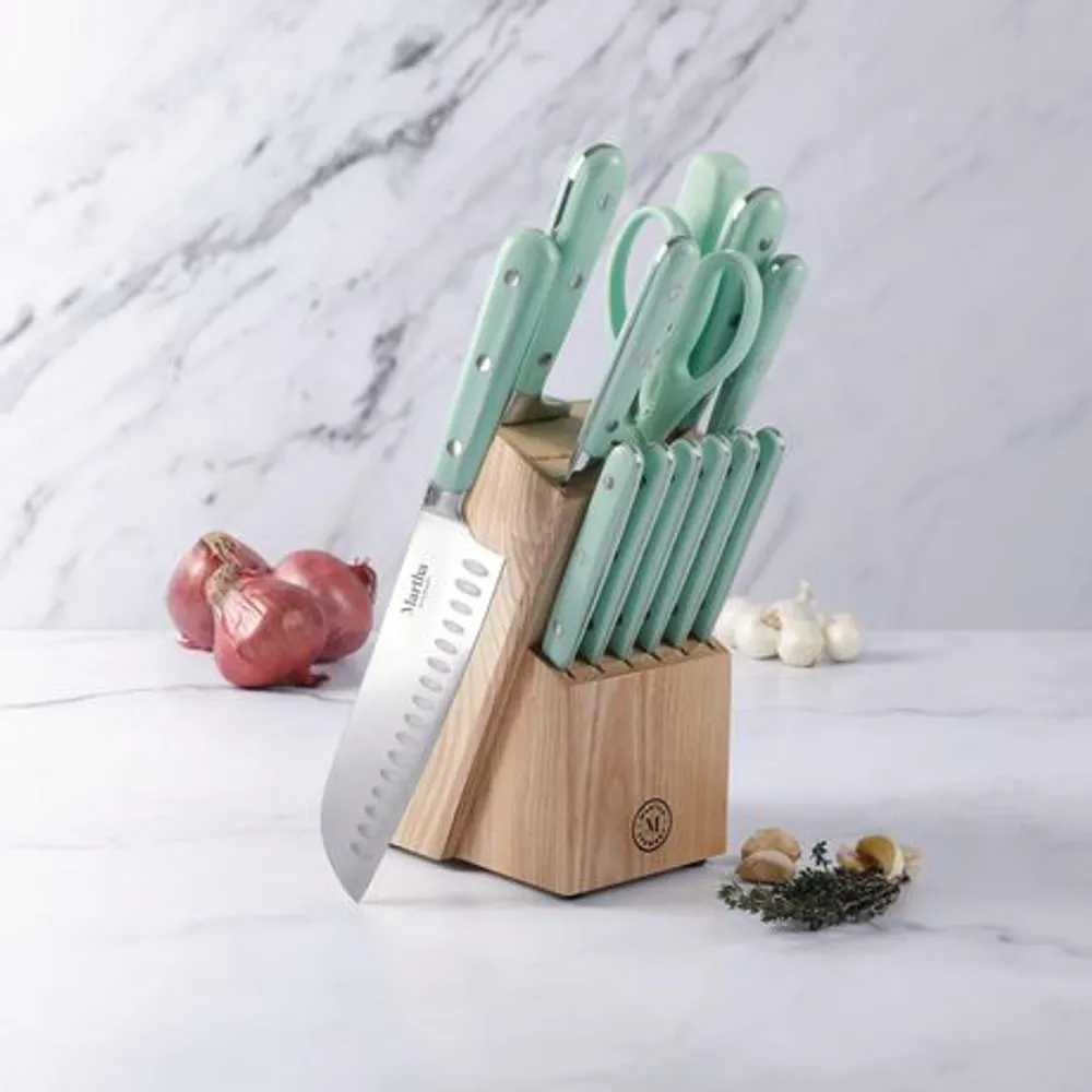 Martha Stewart Triple Rivet 14-pc. Red Knife Block Set