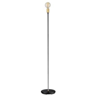 Globe Electric Remington 57" Floor Lamp, Black Finish, Exposed Gold Socket, In-Line On/Off Rocker Switch Black 10 In