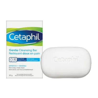 Cetaphil Gentle Cleansing Bar / Hydrating Foaming Face And Body Wash / For Sensitive Skin / 127G