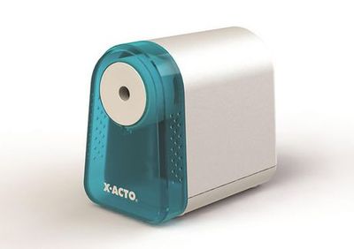X-Acto Mighty Mite Battery Pencil Sharpener, Prevents Over Sharpening, Assorted Colors