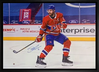 Shea Weber Signed 8x10 Etched Mat Canadiens Shooting 