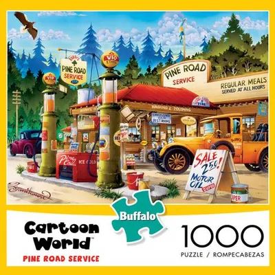 Buffalo Games Cartoon World Pine Road Service 1000 Piece Jigsaw Puzzle