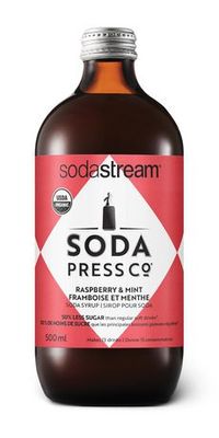 Sodastream Soda Press Organic Syrup, Raspberry Mint Flavour