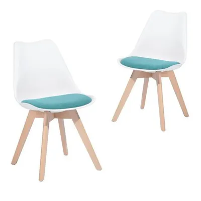 Homycasa Dining Room Fabric Dining Chair 2Pcs Green Green Standard