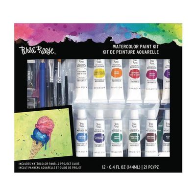 Brea Reese Large 36 Color Watercolor Paint Set Vibrant Colors