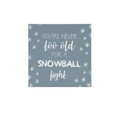 Uniek You're Never Too Old For A Snowball Fight Box Top Art Multi Other