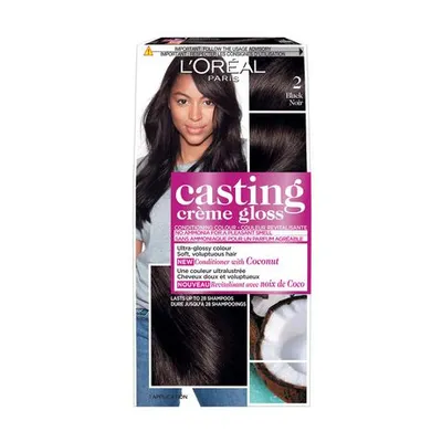 L'or Al Paris Casting Cr Me Gloss Conditioning Hair Colour, Ammonia Free Semi-Permanent Hair Dye Black 2
