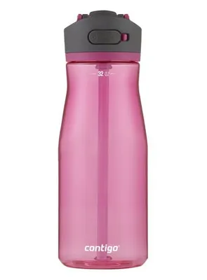 Contigo 32 Oz Autospout Water Bottle, Dragon Fruit Pink 32 Oz