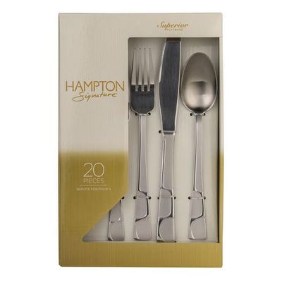 Hampton Forge River Frosted Flatware Set Silver