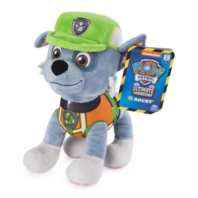 Paw Patrol, 8 Inch Ultimate Rescue Construction Rocky Plush, For Ages 3 And Up