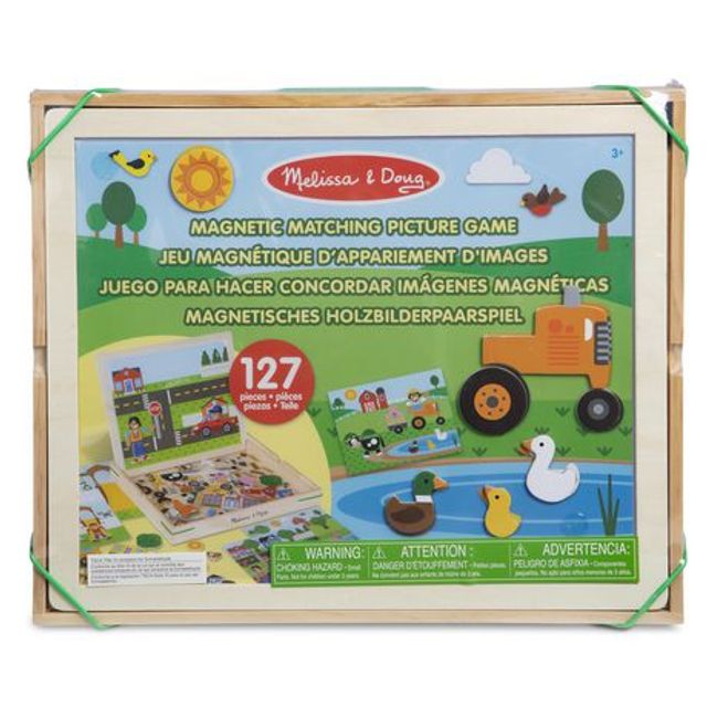 Melissa & Doug 12-Piece Magnetic Fish Wooden Fishing Game With