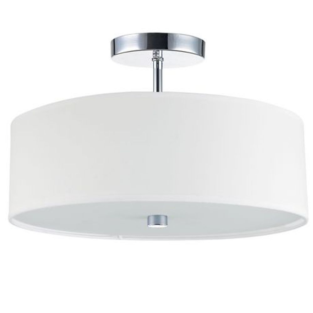 white semi flush mount