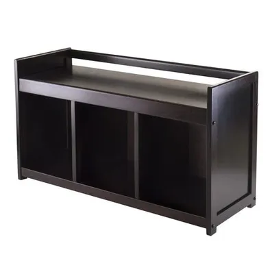 Winsome Trading Inc. Addison Storage Bench With 3 Sections Espress