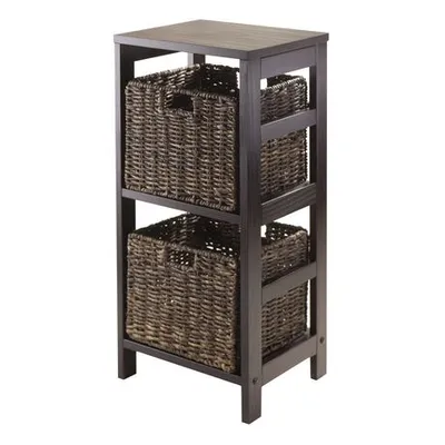 Winsome 92826- 3Pc Storage Shelf With 2 Baskets Espresso