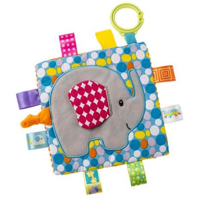 Mary Meyer - Baby Taggies Crinkle Me - Soothing, Sensory Toy, Crinkle Paper And Squeaker, Stroller And Car Seat Toy - El Elephant