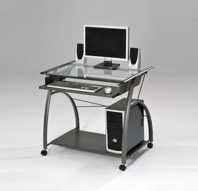 Acme Vincent Computer Desk In Pewter Pewter