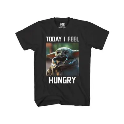 Boys Star Wars Child Feel Hungry T-Shirt Black M