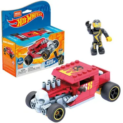 Mega Construx Hot Wheels Bone Shaker Construction Set, Building Toys For Kids - 118 Pieces Multi