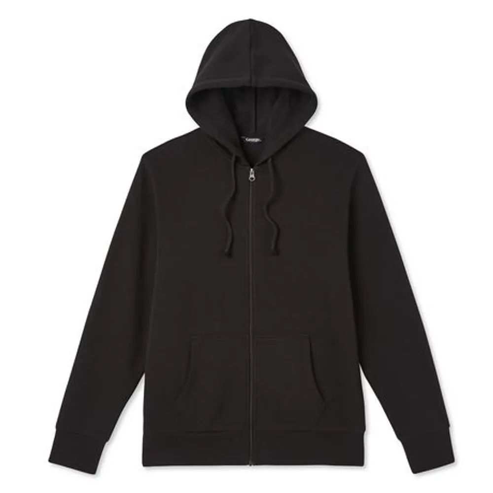 George Men's Fleece Full-Zip Hoodie Black Xxl