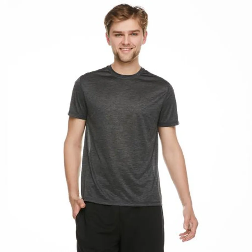 Athletic Works Men's Short Sleeve Slim Tee Grey Xxl