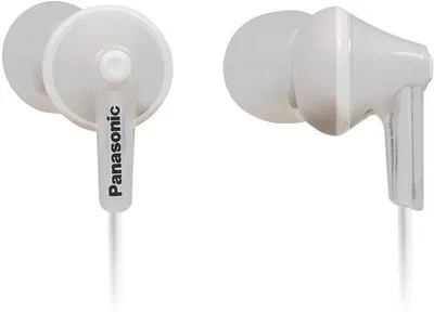 Panasonic Ergofit In-Ear Earbud Headphones With Mic And Controller, White White