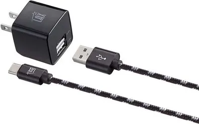 Trousse de chargement à double port pour la voiture avec câble USB-C vers  USB de 0,9 m (3 pi) blackweb (Noir) 
