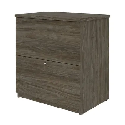 Bestar Universel 28W Standard Lateral File Cabinet Walnut Grey Walnut Grey 19In X 29In