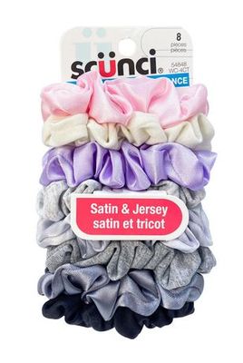 Conair Scunci Satin & Jersey Scrunchies Multi