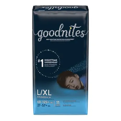 Goodnites Bedtime Pants For Boys Size Large-Extra Large, Jumbo Pack Blue L/Xl