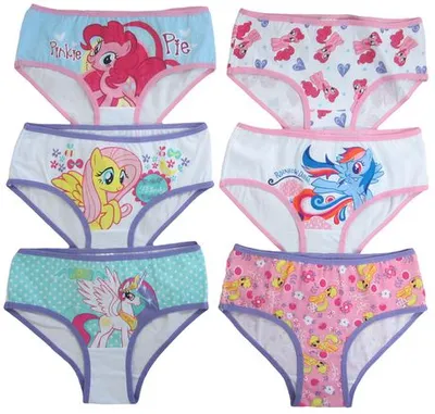 Hasbro My Little Pony Girls' 6 Pack Underwear Assorted 4