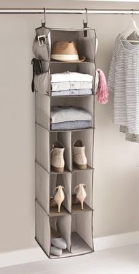 Mainstays Fabric 9-Shelf Closet Organizer Grey Regular | Metropolis at  Metrotown