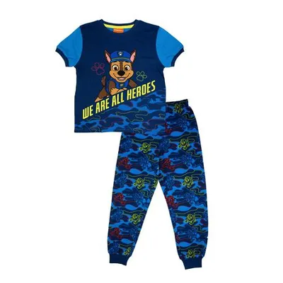 Paw Patrol Boy's 2-Piece Short Sleeve Pajama Set Blue M