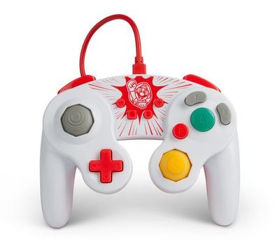Powera Wired Controller For Nintendo Switch Gamecube Style Mario White