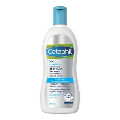 Cetaphil Pro Restoraderm Nourishing Body Wash / With Filaggrin And Shea Butter / Non Soap Cleanser For Dry Itchy And 0