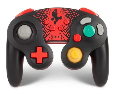 Powera Wireless Gamecube Style Controller For Nintendo Switch Mario Black