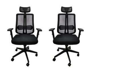 K-Living Alpha Ergonomic Nylon Mesh Office Chairs/ Desk Chair With  Adjustable Height In Black (2 Per Box) Black Standard | Metropolis at  Metrotown