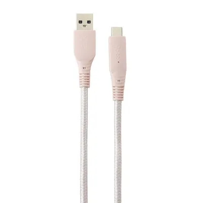Blackweb 3 Ft Usb-A To Usb-C 3.1 3-Foot Charge And Sync Cable With Durable Braided Cable Pink 3 Ft (0.9 M)