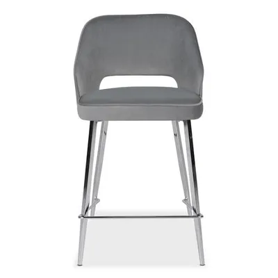Topline Home Furnishings Dark Grey Counter Height Chair Dark Grey