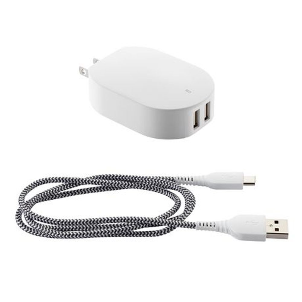 Blackweb Dual-Port 3 Ft Usb-C To Usb Cable Wall Charging Kit (White) |  Metropolis at Metrotown