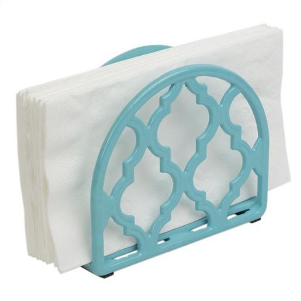 Home Basics Tin Utensil Holder, Turquoise