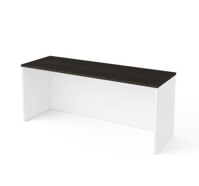 Bestar Pro-Concept Plus 72W Narrow Desk Shell & Deep Grey & Deep Grey 24"Wx72"L