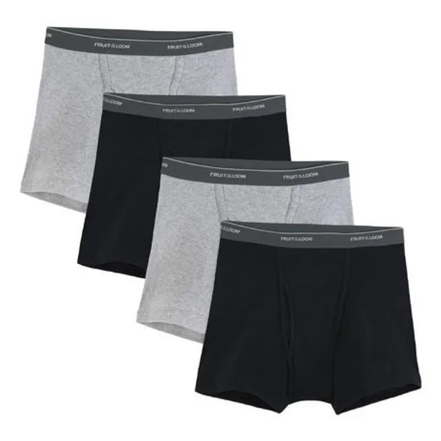 Fruit of the Loom Men's Breathable, Moisture Wicking Underwear, Assorted  Color Multipacks, Boxer Brief-Cotton Mesh-3 Pack-Black/Grey, Medium (Pack  of 3) : : Fashion