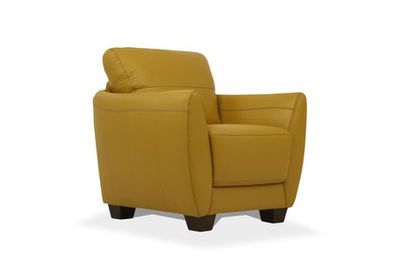 Acme Furniture Acme Valeria Chair In Mustard Leather Mustard Leather